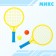 Set of missiles "Cool tennis", 2 rackets, 2 balls, color mix