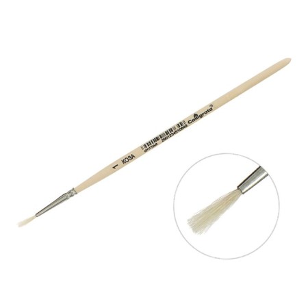Round brush No. 1 (clip diameter 1 mm; hair length 10 mm), wooden handle, calligrata-3