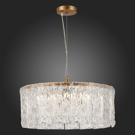 Suspended EVOLUCE lamp. Sle283203-06. Rida. 6x40 watts, E27, 55x55x22 cm, golden color-4