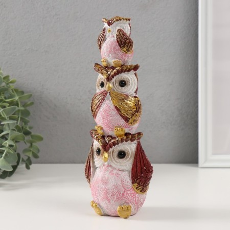 Souvenir Polystone "Three Filin: I do not see, I do not hear, I will not say" 5.5x8x21.5 cm-3