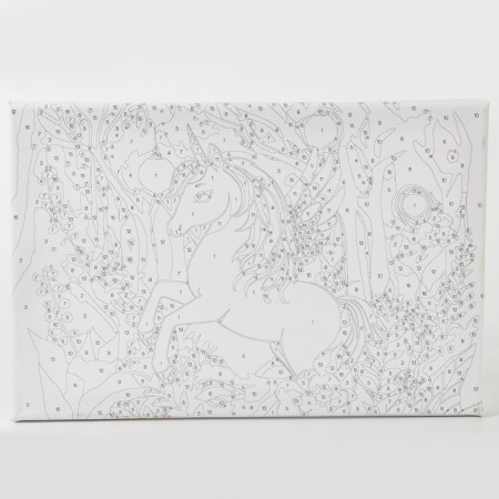 Picture on numbers with a subframe and garland "Magic World", 20 x 30 cm-6