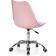 Computer chair Kolin Metal/Eco -leather/plastic, chrome/pink/white 49x56x78 cm