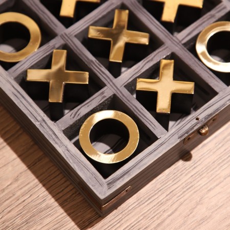 Game desktop "Cross-cuts" 18x18 cm, manpower, brass-2