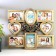 Photo frame Plastic in 8 photos 10x10, 10x15 cm "Emblem" Gold 43x48x2 cm