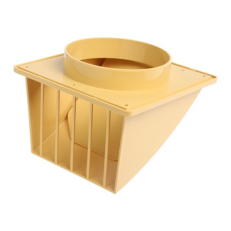 The output of the wall zein, 170 x 170 mm, d = 125 mm, with a check valve, beige-2