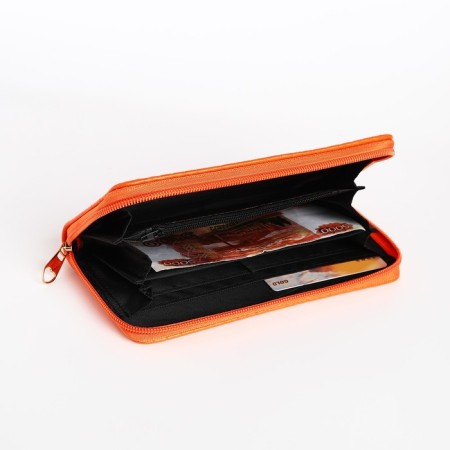 Women's wallet with lightning, orange color-3