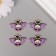 Decor for creativity metal, enamel "Cat-flying mouse" black-violet 2x2.9 cm