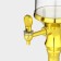 Pivnoy Tower "Petronas", 3 l, backlight flasks, 2 batteries, gold color
