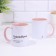 Name mug, sublimation "tranceress", pink bottom