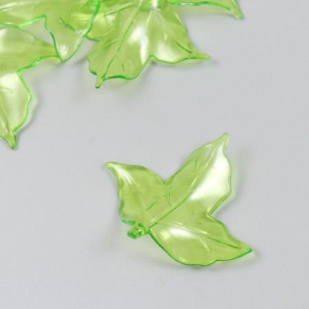Decor for creativity plastic "leaflets" transparent green set 20 grams 0.4x5.6x5 cm-1