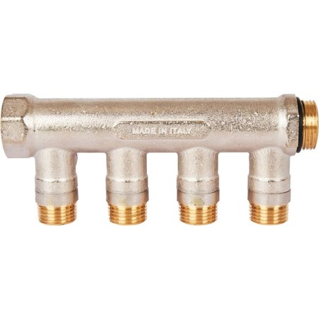 Collector Stout SMB 6210 341204, 1/2 ", 4 exits, with ball valves 3/4", red handles-2
