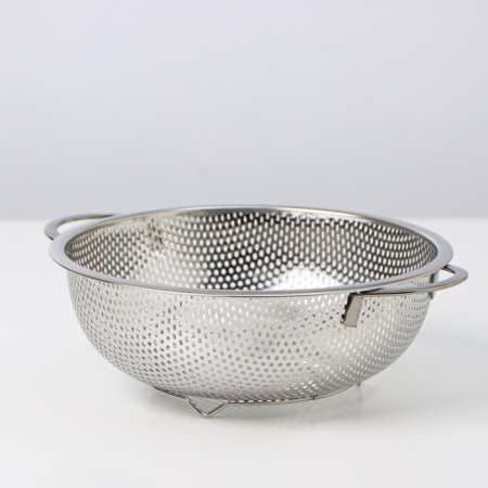 A colander with the handles "Marco", D = 19 cm, 23 × 19.5 × 6.8 cm, stainless steel
