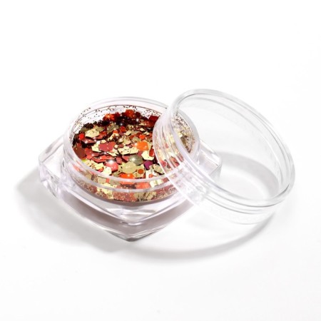 Sparkles for decor, large/small, golden/orange color-3
