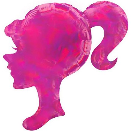 Foil ball 28 "Figure" Profile Girls "pink, holography