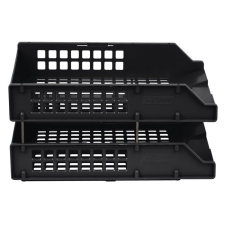 A set of boots for paper horizontal Strong 2 pieces, on metal rods, black-4