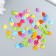 Buttons plastic for creativity on the leg "colored hearts" set of 60 pcs 1.2x1.2 cm