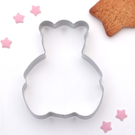 Cutting the cookie "Bear", 6 × 6.5 × 1.5 cm, chrome color