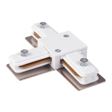 The Connector T-shaped for the tire pipeline Elektrostandard, Track Rail Wh Surface, 106x72x17 mm, white color