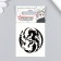 Tattoo on the body "Dragon Yin Yan" 5.3x6.2 cm