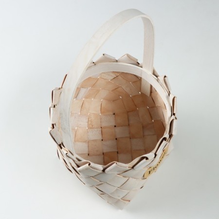 Wicker basket, d20 x 15/33 cm, white, sequoia-3