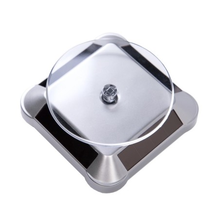 The rotating Toyfa stand on solar panels, 10 cm, ABS plastic, silver color