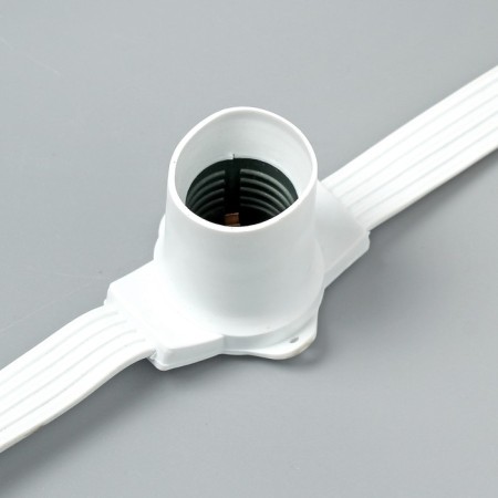 Girlyanda "Bels Light" 50 m, IP65, 5W, white rubber thread, step 15 cm, E27 (without lamps), 220 V-5