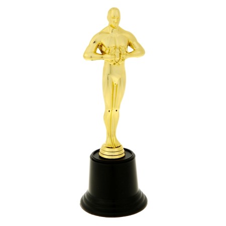 Award -male figure for application, Oscar, plastic stand black, 7 x 20 cm-1