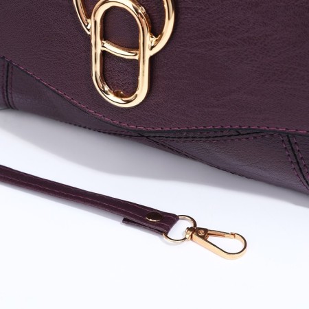 Magneta bag, long belt, purple color-6