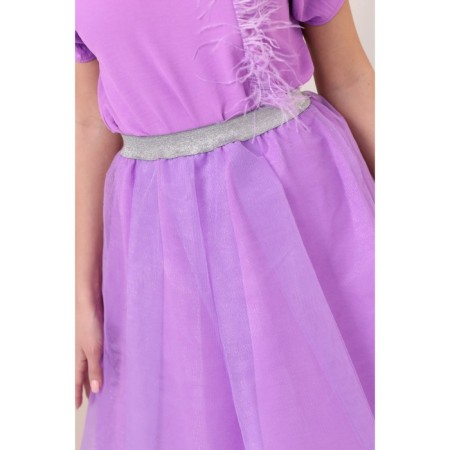 Female skirt, size 50, lilac color-6