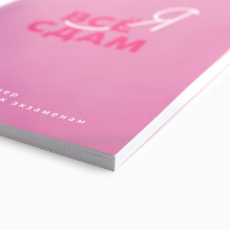 Planning for preparation for exams, A5 60 liters. Soft cover "Pink"-1