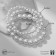 Bracelet 3 rows "Pearl" ball No. 4,5,6, white color, d = 7 cm