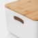 Storage container with lid and handles LadoM "Natural", 36 × 25 × 16.5 cm, white color