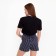 Women's casual shorts, dark blue color, size 42