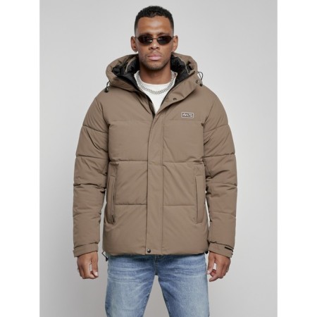 Male winter jacket, size 52, brown color-6