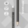 Chernographic pencil with Erich Krause "Jet Black 101", HB, Grifel D = 2.2 mm, wood, hexagonal in a tube, Black case