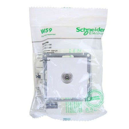 Television socket "W59" Sche RTS-151-1-86, single, terminal, white-2