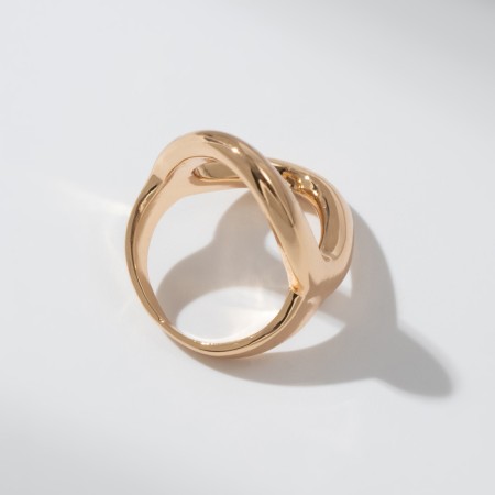 Ring Metal "Trend" oval, color gold, size 16-2