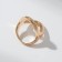 Ring Metal "Trend" oval, color gold, size 16