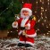 Santa Claus "Red fur coat, strap, with a flashlight" with backlight, moves, 27 cm