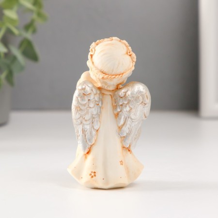 Souvenir Polystone "Angel in a flower dress and a wreath with silver wings" mix 8.5 cm-4