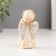 Souvenir Polystone "Angel in a flower dress and a wreath with silver wings" mix 8.5 cm