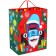 New Year. Gift package, 18x23x11.5 cm, packaging, blue tractor