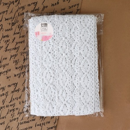 Knitted lace, 40 mm × 15 ± 1 m, white color-3