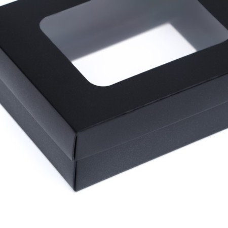 The box is folding, the lid is, with the window, black, 16.5 x 12.5 x 5.2 cm-3