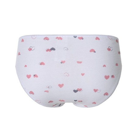 Panties female slips "heart", white color, size 46/m-7