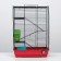 The cage for rodents "Pigzon" No. 5, with 3 floors, equipped, 41 x 30 x 58 cm, ruby