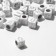 Acrylic bead "Letters Russian" mix, cube 6 × 6 mm, set 10 g, color silver
