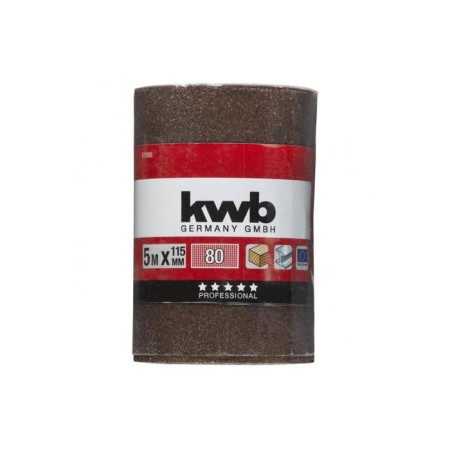 Grinding paper in KWB roll, 115x5000 mm, K80, reinforced base-1