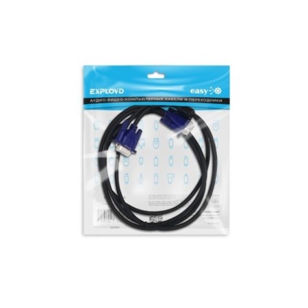 Adapter Exployd EX-K-1368, VGA (M)-VGA (F), cable 2 m, black-1