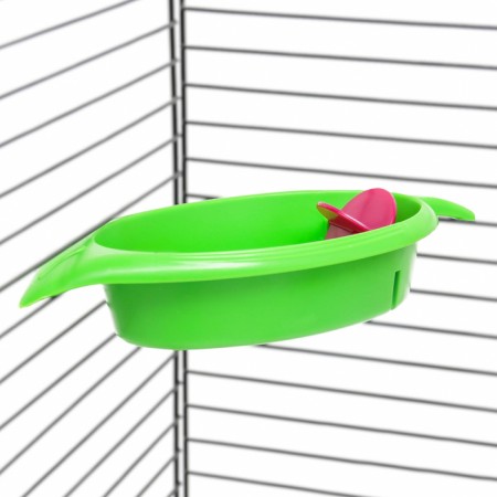 Bath-bush for birds "leaflet", 18.3 x 9 x 3.8 cm, mix of flowers